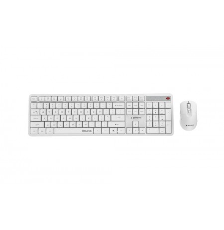 Gembird KBS-WMS-01-W Silent key Pro Business wireless desktop set, white, US layout