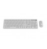 Gembird KBS-WMS-01-W Silent key Pro Business wireless desktop set, white, US layout