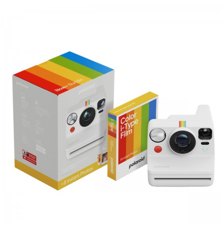 Polaroid Now+ Gen 3 White Bundle with Color Film (8 photos)