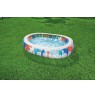 Bestway Inflatable Elliptic Family Pool 2.29m x 1.52m x 51cm - blue
