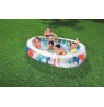 Bestway Inflatable Elliptic Family Pool 2.29m x 1.52m x 51cm - blue