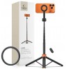 Tech-Protect Selfie Stick Tripod L10S, orange/black