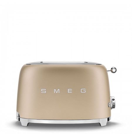 Smeg Toaster, 2 Slots, 50s Style Gold, TSF01CHMEU