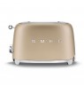 Smeg Toaster, 2 Slots, 50s Style Gold, TSF01CHMEU