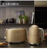 Smeg Toaster, 2 Slots, 50s Style Gold, TSF01CHMEU