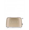 Smeg Toaster, 2 Slots, 50s Style Gold, TSF01CHMEU