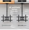 ONKRON Ceiling mount for TV 32"-80" max 68 kg, tilt-swivel, black