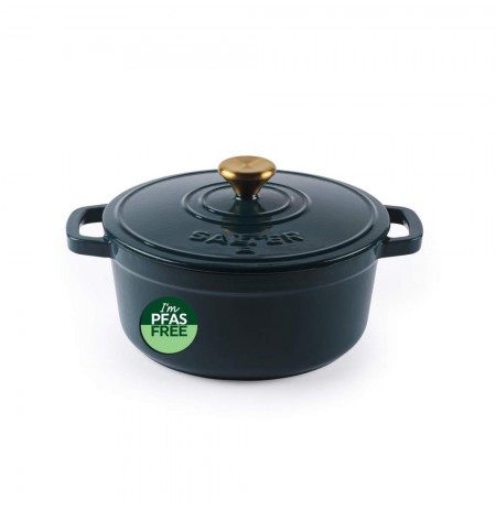 Salter BW13771GR Chester 3.4L Cast Iron Casserole Pot 24 cm Green