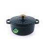 Salter BW13771GR Chester 3.4L Cast Iron Casserole Pot 24 cm Green