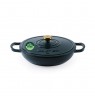 Salter BW13772GR Chester 2.8L Shallow Cast Iron Casserole Pot 30 cm, Green