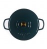 Salter BW13772GR Chester 2.8L Shallow Cast Iron Casserole Pot 30 cm, Green