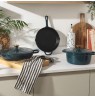 Salter BW13772GR Chester 2.8L Shallow Cast Iron Casserole Pot 30 cm, Green