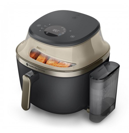 Philips NA543/00 fryer Single 7.2 L Stand-alone 2000 W Hot air fryer Black, Champagne