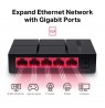 Mercusys 5-Port 10/100/1,000 Mbps Desktop Switch