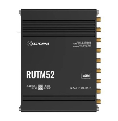 Teltonika RUTM52100000 wireless router Gigabit Ethernet Dual-band (2.4 GHz / 5 GHz) 5G Black