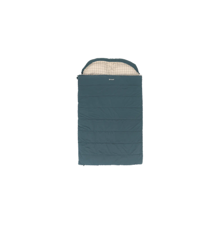 Outwell Camper Lux Double Blue | Sleeping Bag | 235 x 150 cm | -16 to 5 °C | Both Side Zipper