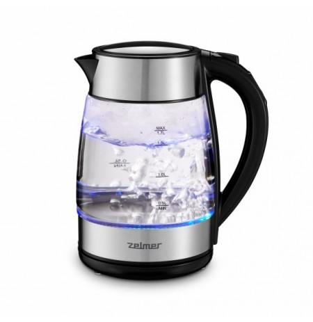 Zelmer ZCK8026 electric kettle 1.7 L 2200 W Black, Transparent