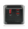 Powerbank 27 000mAh, 1x USB, 2x USB-C, 162,5W, QC4+, flashlight, LCD screen, black