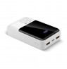 Powerbank 20 000mAh, 2x USB, 1x USB-C 22,5W, QC4+, LCD screen, white