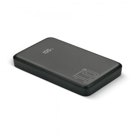 Powerbank 10 000mAh, 1x USB, 2x USB-C, 20W, QC4+, LCD screen, black