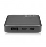 Powerbank 10 000mAh, 1x USB, 2x USB-C, 20W, QC4+, LCD screen, black