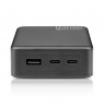 Powerbank 20 000mAh, 1x USB, 2x USB-C, 20W, QC4+, LCD screen, black