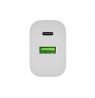 WALL CHARGER NATEC RIBERA 1X USB-A + 1X USB-C 20W WHITE