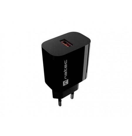 WALL CHARGER NATEC RIBERA 1X USB-A 18W BLACK