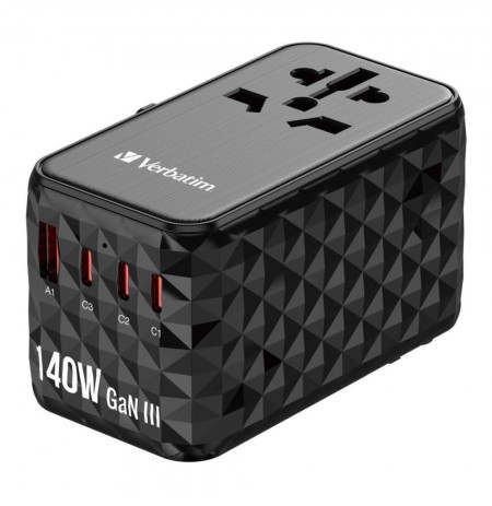 Verbatim GAN III UTA-10 2 X USB-C PD 140W & QC 4+/2 X USB-A