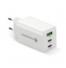 Charger GaN 1 x USB, 2 x USB-C Quick Charge 4+ 65W white