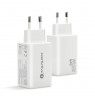 Charger GaN 1 x USB, 2 x USB-C Quick Charge 4+ 65W white