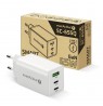 Charger GaN 1 x USB, 2 x USB-C Quick Charge 4+ 65W white