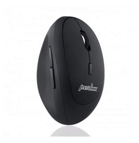 Perixx PERIMICE-719 Wireless Mouse Optical Vertical Vertical Clickless Black Silent