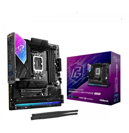Asrock B860M Lightning WiFi Intel B860 LGA 1851 (Socket V1) micro ATX