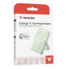 Verbatim Charge 'n' Go Magnetic Wireless Power Bank with stand - 10000 mAh Green