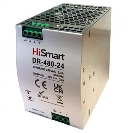 Maitinimo šaltinis 24V, 20A, 480W, DIN