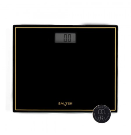 Salter 9207 BGHCFEU12  Compact Electronic Bathroom Scale, Black