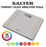 Salter 9113 GFEU12  Compact Glass Analyser Bathroom Scales, Grey