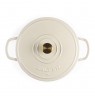 Salter BW13772C Chester 2.8L Shallow Cast Iron Casserole Pot 30 cm, Cream