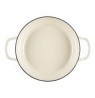 Salter BW13772C Chester 2.8L Shallow Cast Iron Casserole Pot 30 cm, Cream