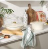 Salter BW13772C Chester 2.8L Shallow Cast Iron Casserole Pot 30 cm, Cream