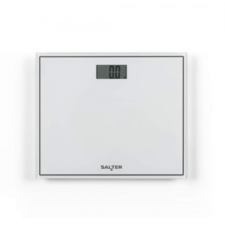 Salter 9207 WHCFEU12 Compact Glass Electronic Bathroom Scale, White
