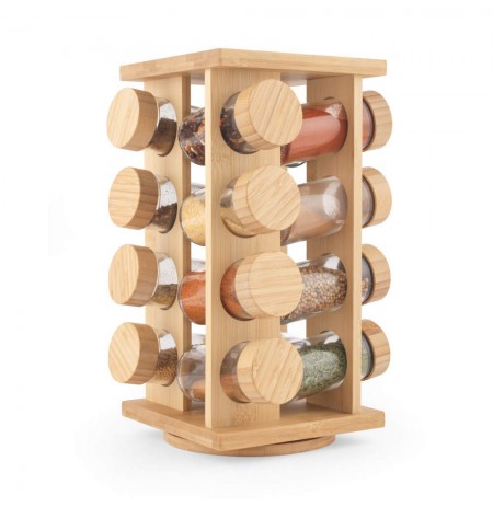 Salter BW127771 Bamboo Rotating Spice Rack