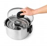 Salter BW14354 Stack-In Stainless Steel 3 Piece (16/22/24 cm) Stockpot Set