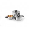 Salter BW14354 Stack-In Stainless Steel 3 Piece (16/22/24 cm) Stockpot Set