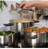 Salter BW14354 Stack-In Stainless Steel 3 Piece (16/22/24 cm) Stockpot Set