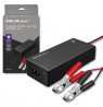 Qoltec 52665 Automatic charger for AGM GEL STD batteries | 24V charger | 2A | 48W | LED | 1.8m cable