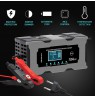 Qoltec 52493 Charger 12V 10A | Rectifier with repair function for AGM GEL LiFePO4 battery | LCD