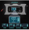 Qoltec 52493 Charger 12V 10A | Rectifier with repair function for AGM GEL LiFePO4 battery | LCD