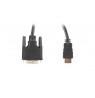 LANBERG CA-HDDV-20CU-0030-BK cable HDMI -more DVI-D 24+1 M/M Dual Link 4K 30Hz. black 3m